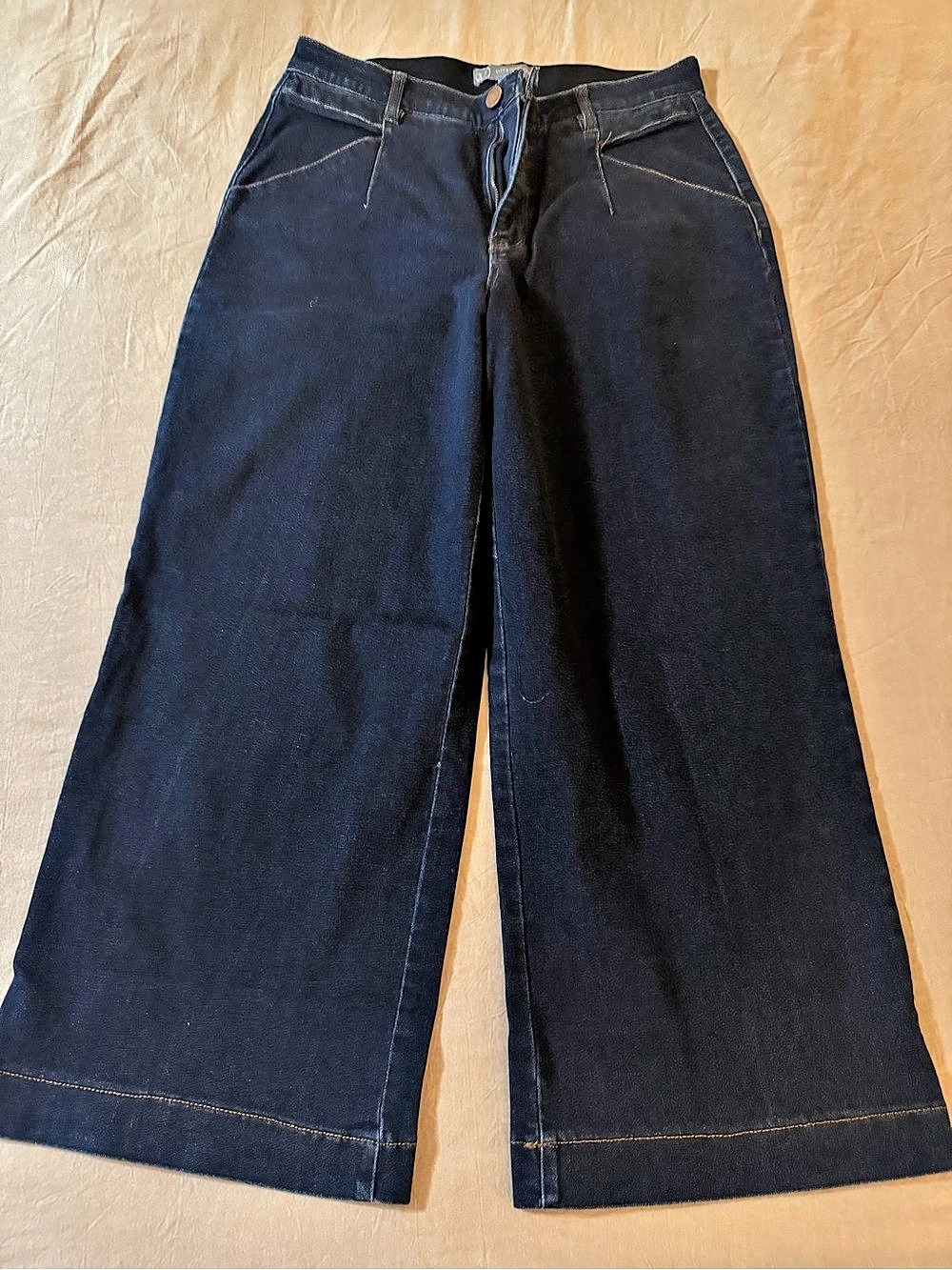 Wit & Wisdom Wyatt Wide Leg Jeans in Blue Waist 12 Like New